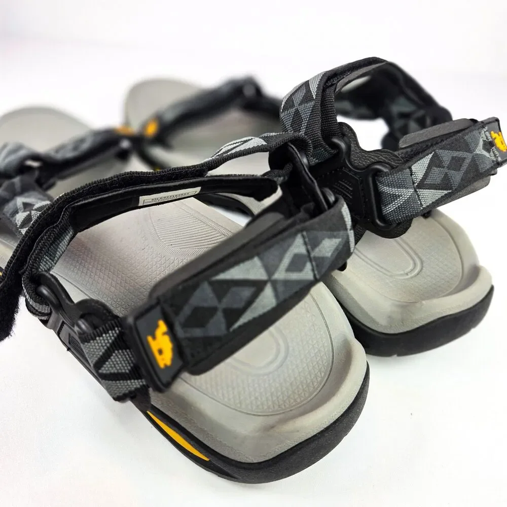 Camel Crown Men’s Sport Sandals Gray Black Adjustable Hiking Sandals Size 12